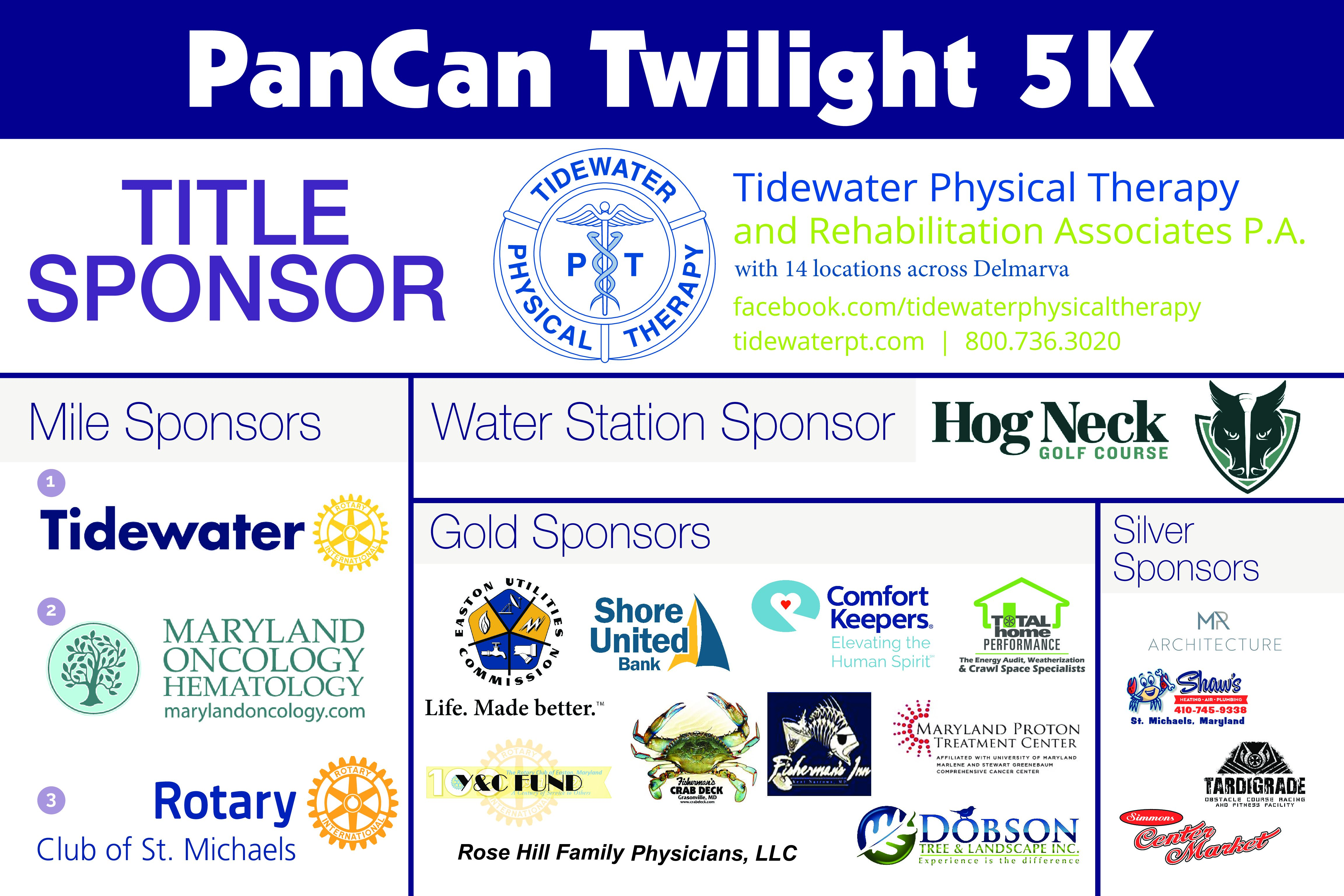 Thanks to our 2024 5k/Sunset Stroll Sponsors